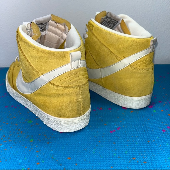 Rare Nike Mens Dunk High top AC 398263-700 Suede Varsity Maize Yellow Size 11 - Picture 10 of 10